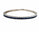 15.39 Ctw Tanzanite Zircon Flex Bangle in Brass White Rhodium