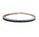 15.39 Ctw Tanzanite Zircon Flex Bangle in Brass White Rhodium