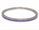 14.25 Ctw Lavender Zircon Flex Bangle in Brass White Rhodium
