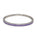 14.25 Ctw Lavender Zircon Flex Bangle in Brass White Rhodium