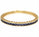 25.30 Ctw Tanzanite Zircon Flex Bangle in Brass Yellow Gold