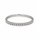 22.96 Ctw White Zircon Flex Bangle in Brass Platinum Plated