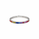 21.87 Ctw Mix Color Zircon Flex Bangle in Brass Platinum Plated