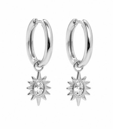 1.10 DEW Moissanite Earring in 925 Platinum Plated