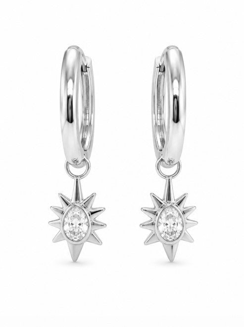 1.10 DEW Moissanite Earring in 925 Platinum Plated