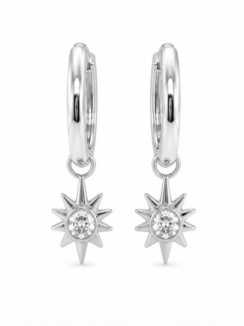 1.30 DEW Moissanite Earring in 925 Platinum Plated