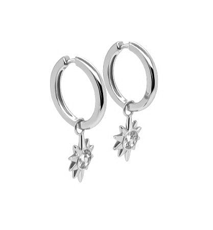 1.30 DEW Moissanite Earring in 925 Platinum Plated