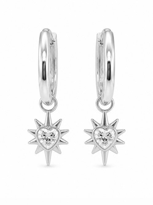 1.30 DEW Moissanite Earring in 925 Platinum Plated