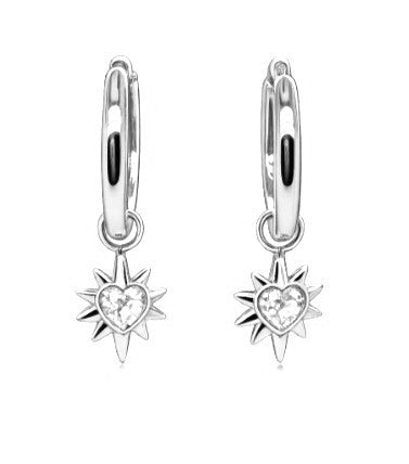 1.30 DEW Moissanite Earring in 925 Platinum Plated