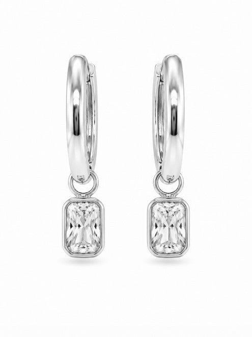 2.30 DEW Moissanite Earring in 925 Platinum Plated