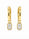 2.30 DEW Moissanite Earring in 925 Yellow Gold Plated