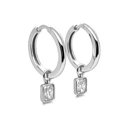 2.30 DEW Moissanite Earring in 925 Platinum Plated