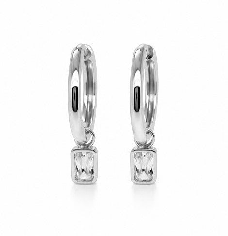 2.30 DEW Moissanite Earring in 925 Platinum Plated