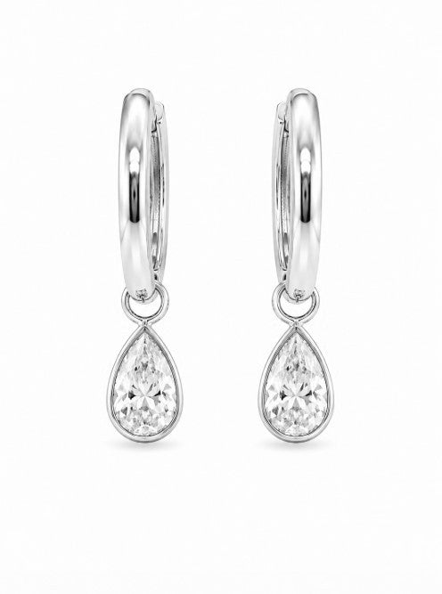 1.70 DEW Moissanite Earring in 925 Platinum Plated