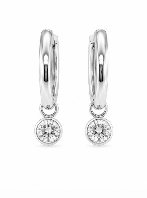 2.20 DEW Moissanite Earring in 925 Platinum Plated