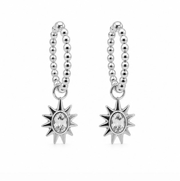 1.10 DEW Moissanite Earring in 925 Platinum Plated
