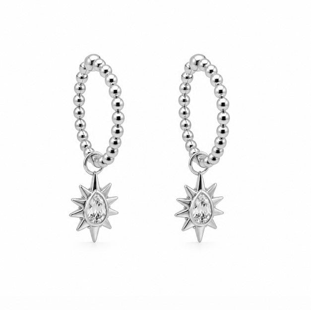 1.10 DEW Moissanite Earring in 925 Platinum Plated