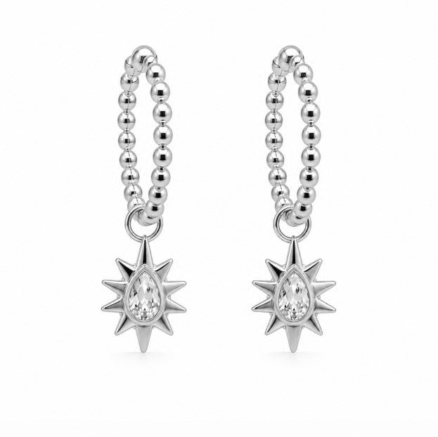 1.10 DEW Moissanite Earring in 925 Platinum Plated