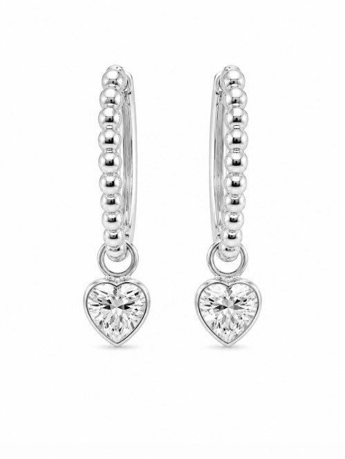 2.20 DEW Moissanite Earring in 925 Platinum Plated