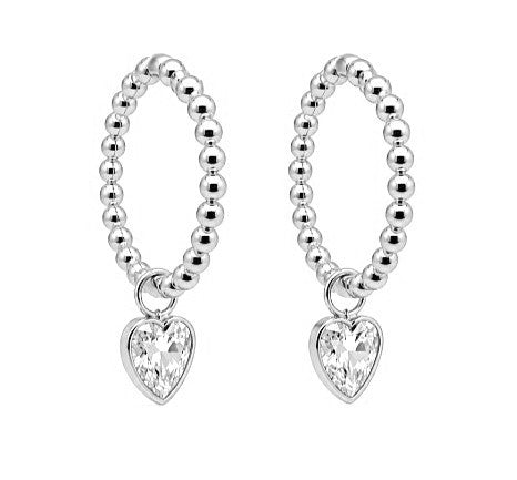 2.20 DEW Moissanite Earring in 925 Platinum Plated