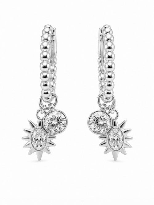 3.90 DEW Moissanite Earring in 925 Platinum Plated