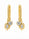 3.90 DEW Moissanite Earring in 925 Yellow Gold Plated