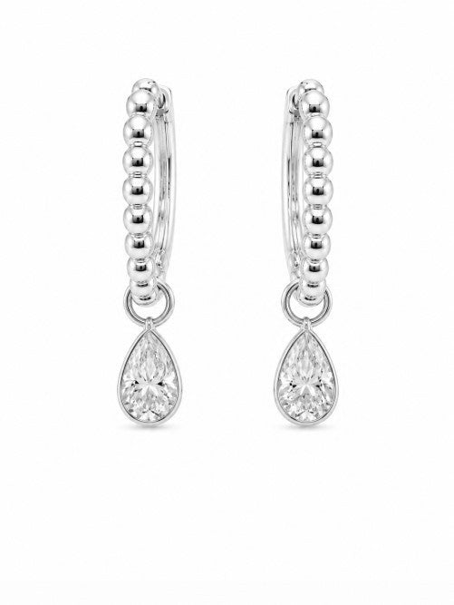 1.70 DEW Moissanite Earring in 925 Platinum Plated