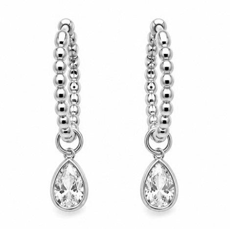 1.70 DEW Moissanite Earring in 925 Platinum Plated