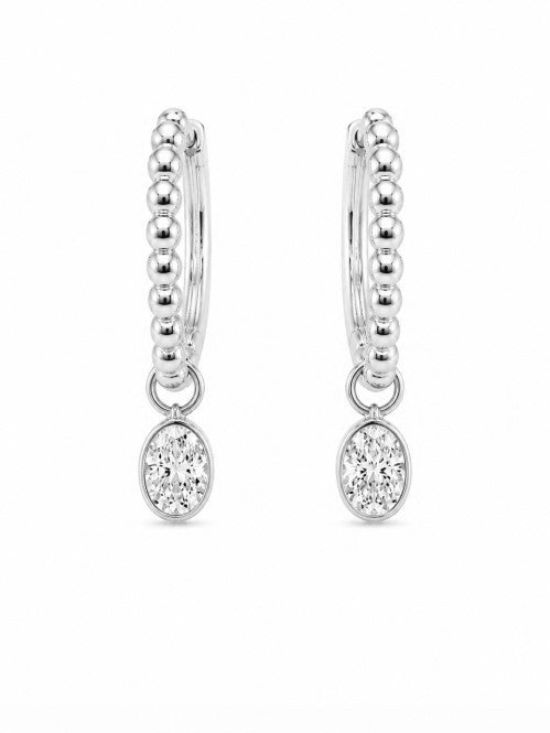 2.20 DEW Moissanite Earring in 925 Platinum Plated