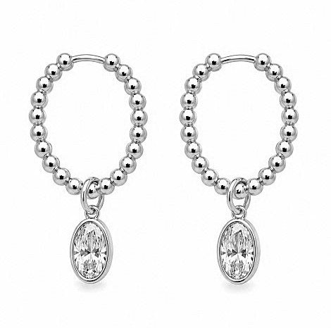 2.20 DEW Moissanite Earring in 925 Platinum Plated