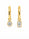 1.40 DEW Moissanite Earring in 925 Yellow Gold Plated