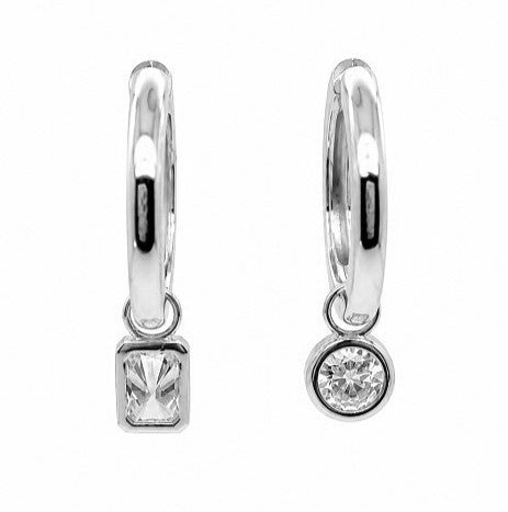 1.40 DEW Moissanite Earring in 925 Platinum Plated