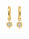 1.20 DEW Moissanite Earring in 925 Yellow Gold Plated