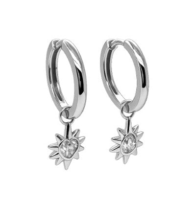 1.20 DEW Moissanite Earring in 925 Platinum Plated