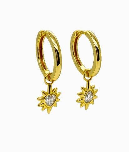 1.20 DEW Moissanite Earring in 925 Yellow Gold Plated
