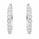 0.65 Ctw Lab Grown Diamond Hoop Earring in 925 Platinum Plated