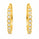 0.65 Ctw Lab Grown Diamond Hoop Earring in 925 Yellow Gold Plated