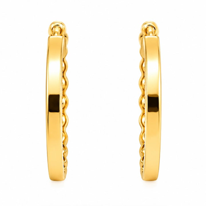 0.65 Ctw Lab Grown Diamond Hoop Earring in 925 Yellow Gold Plated