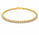 2.50 Ctw Lab Grown Diamond Flex Bangle in 925 Yellow Gold Plated