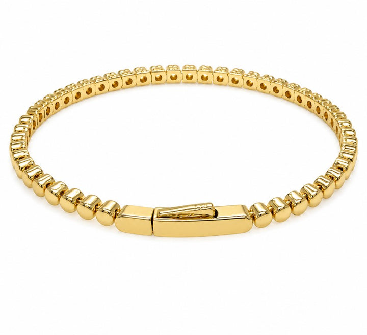 2.50 Ctw Lab Grown Diamond Flex Bangle in 925 Yellow Gold Plated