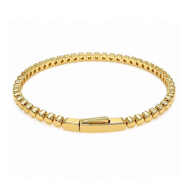 2.50 Ctw Lab Grown Diamond Flex Bangle in 925 Yellow Gold Plated