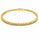 1.32 Ctw Lab Grown Diamond Flex Bangle in 925 Yellow Gold Plated