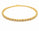 2.30 Ctw Lab Grown Diamond Flex Bangle in 925 Yellow Gold Plated