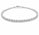 2.30 Ctw Lab Grown Diamond Flex Bangle in 925 Platinum Plated