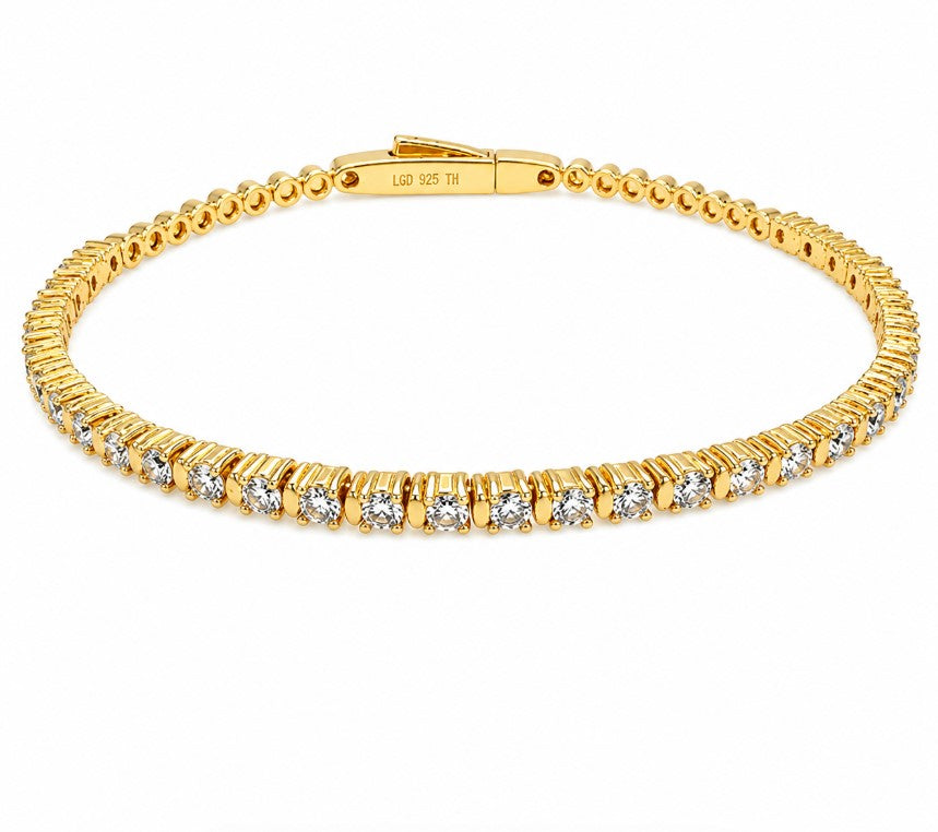 2.30 Ctw Lab Grown Diamond Flex Bangle in 925 Yellow Gold Plated
