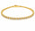 2.30 Ctw Lab Grown Diamond Flex Bangle in 925 Yellow Gold Plated
