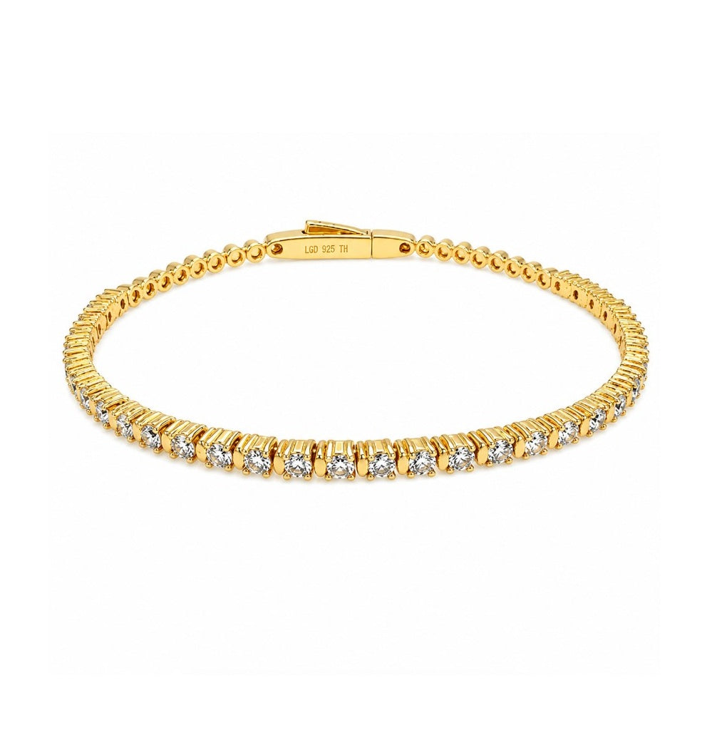 2.30 Ctw Lab Grown Diamond Flex Bangle in 925 Yellow Gold Plated