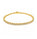 2.30 Ctw Lab Grown Diamond Flex Bangle in 925 Yellow Gold Plated
