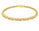 1.21 Ctw Lab Grown Diamond Flex Bangle in 925 Yellow Gold Plated