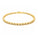 1.34 Ctw Lab Grown Diamond Flex Bangle in 925 Yellow Gold Plated